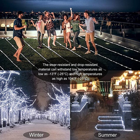 Rope Lights 66ft 480 LED 8 Modes Flexible with Timer & Memory (Warm White) - Picture 7 of 7